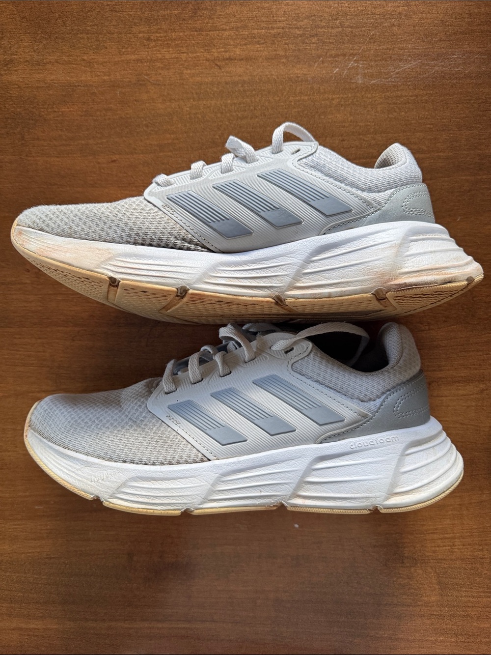 adidas Light Gray and White Women's Running Sneakers
